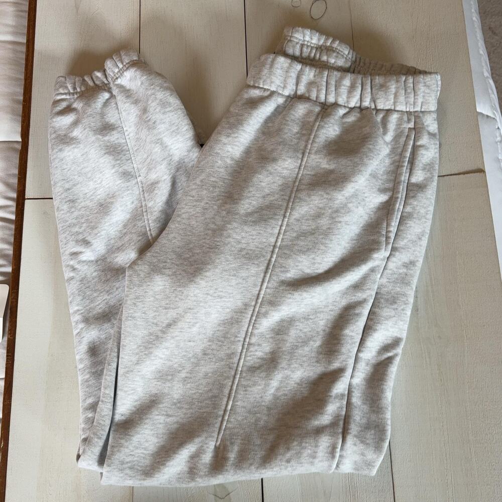 On Club Pant Joggers Womens XL Gray Organic Cotton Fleece Elastic Waist